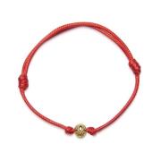 Red String Bracelet with Gold