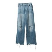 Distressed Wideleg Jeans