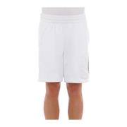 Hvid Regular Fit Bomuld Shorts