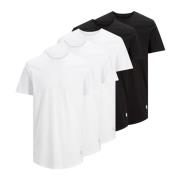 Klassisk Rund Hals T-Shirt 5-Pakke