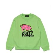 Piranha grafisk sweatshirt
