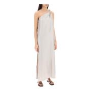 Adela Silke One-Shoulder Maxi Kjole