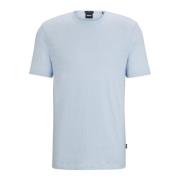 T-SHIRT MED REGULAR FIT I HØR light Blue