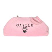 Pink Broderet Logo Clutch Taske