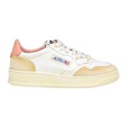 Vintage Læder Sneakers Hvid/Rosa