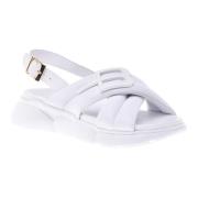 Sandal in white calfskin