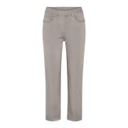 Laurie Helen Straight Crop Trousers Straight 100846 25102 Grey Sand