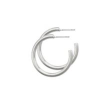 Tula Chunky C-Hoop Earring Silver Plating