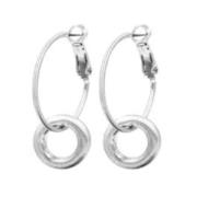 Tula Construct Chunky Hoop Earring Silver Plating