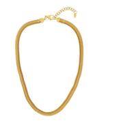 Passion Waterproof Short Herringbone Statement Necklace 18K Gold Plati...