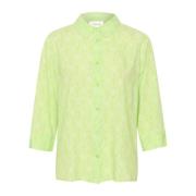 Cream Crtiah Shirt Fingerprint Green