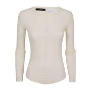 Ivory Bomuld Basic Sweater