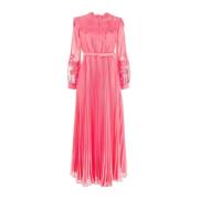 Elegant Pink Maxi Blondekjole