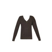 V-hals Lurex Maille Sweater