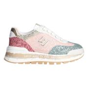 Pink Glitter Flade Sneakers