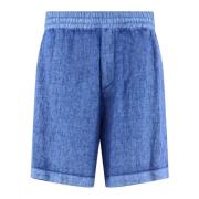 Linned shorts med snøre