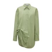 Lang Grøn Skjorte med Sideløkke
