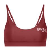 Sporty Bordeaux Top med Justerbare Stropper