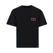 Sort Logo Print Bomuld Tee