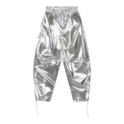 Metallic Parachute Tapered Trousers