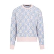 Uld Pullover Faded Pink Blue