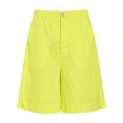 Airy Linen Shorts Fluorite Green