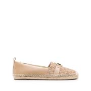 Brun Casual Lukkede Flade Espadriller