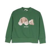 Grøn Brun Bear Crewneck Sweater