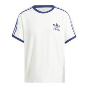 Hvid Terry T-shirt med 3 Striber