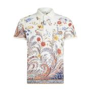 Blomstret Paisley Print Polo Skjorte