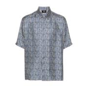 Satin Print Classic Short Sleeve Shirt