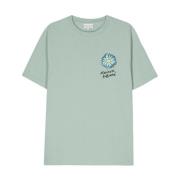 Blomstret Logo Print Crew Neck T-shirt