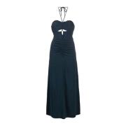Cut-Out Ruched Maxi Kjole