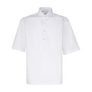 Hvid Bomuld Italiensk Skjorte