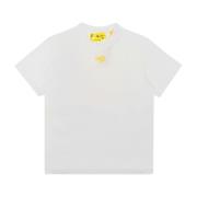 Børn Hvid Gul Logo Print T-Shirt
