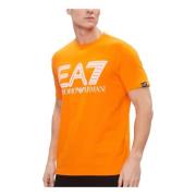 Orange Tiger T-Shirt med Logo Print