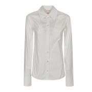 Hvid Bomuld Poplin Klassisk Skjorte