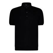 Sort Polo T-shirt 100% Bomuld