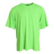 Neon Green Logo Crew Neck T-shirt