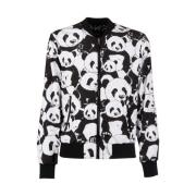 Panda Print Nylon Jakke