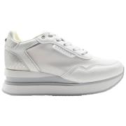 Hvide Sølv Mid-High Sneakers