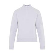 Halv Zip Sweater i V4C Hydrangea