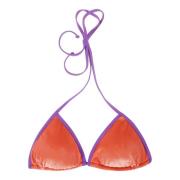 Lamineret Trekant Cup String Bikini Top