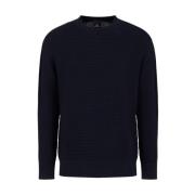 Marineblå Bomuld Pullover Sweater