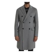 Grå Cashmere Trench Coat Jakke