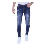 Denim Blue Stone Washed Slim Fit Jeans