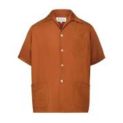 Orange Bronze Kortærmet Skjorte