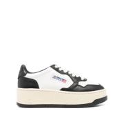 To-tone Læder Platform Sneakers