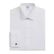 Hvid Slim Fit Non-Iron Stretch Bomuldsskjorte med Ainsley Krave
