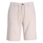 Linned shorts med lommer